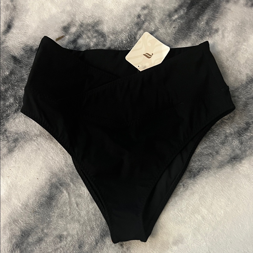 Fabletics Black High-Waisted Bikini Bottom